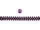 CzechMates Glass 6mm Pearl Coat Purple Velvet 2-Hole Lentil Bead Strand
