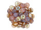 CzechMates Glass 6mm Milky Pink Celsian 2-Hole Lentil Bead Strand