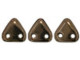 CzechMates 2-Hole Triangle Beads 6mm - Dark Bronze