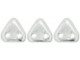 CzechMates 2-Hole Triangle Beads 6mm - Silver