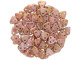CzechMates Glass 6mm Luster Opaque Rose/Gold Topaz Two-Hole Triangle Bead 2.5-Inch Tube