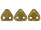 CzechMates Glass 6mm Olivine Patina Two-Hole Triangle Bead Pack, 2.5-Inch Tube
