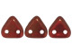 CzechMates Glass 6mm Ruby Silversheen Two-Hole Triangle Bead Pack, 2.5-Inch Tube