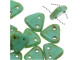CzechMates 2-Hole Triangle Beads 6mm - Opaque Turquoise Picasso
