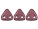 CzechMates Glass 6mm ColorTrends Saturated Metallic Red Pear 2-Hole Triangle Bead 2.5-Inch Tube