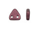 CzechMates Glass 6mm ColorTrends Saturated Metallic Red Pear 2-Hole Triangle Bead 2.5-Inch Tube