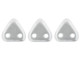 CzechMates 2-Hole Triangle Beads 6mm - Matte Metallic Silver