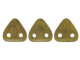 CzechMates 2-Hole Triangle Beads 6mm - Chartreuse / Copper Picasso