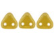 CzechMates 2-Hole Triangle Beads 6mm - Topaz / Champagne Luster