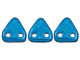 CzechMates Glass 6mm ColorTrends Saturated Metallic Nebulas Blue 2-Hole Triangle Bead 2.5-Inch Tube