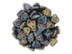 CzechMates Glass 6mm Oxidized Bronze Two-Hole Triangle Bead Pack, 2.5-Inch Tube