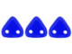 CzechMates 2-Hole Triangle Beads 6mm - Cobalt