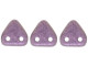 CzechMates 2-Hole Triangle Beads 6mm - Light Pink Metallic Suede