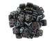 CzechMates Glass, QuadraTile 4-Hole Square Beads 6mm, Metallic Amethyst Luster