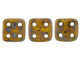 CzechMates Glass 6mm 4-Hole Sunflower Yellow Picasso QuadraTile Bead 2.5-Inch Tube