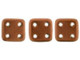 Add warm style to designs with the CzechMates glass 6mm four-hole matte metallic antique copper QuadraTile beads. These thin square-shaped beads feature rounded corners and a stringing hole in each of the four corners. You can add these beads to designs in unique ways. Stack and layer them, use them in multi-strand designs, add them to bead embroidery and more. There are so many possibilities with these little squares. They feature dark red copper color with a soft metallic shine. 