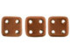 CzechMates Glass, QuadraTile 4-Hole Square Beads 6mm, Matte Metallic Antiqued Copper
