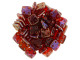 CzechMates Glass 6mm 4-Hole Twilight Siam Ruby QuadraTile Bead 2.5-Inch Tube