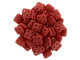 CzechMates Glass 6mm 4-Hole Matte Opaque Red QuadraTile Bead 2.5-Inch Tube