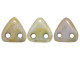 CzechMates 2-Hole Triangle Beads 6mm - Opaque Luster Green