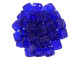 CzechMates Glass 6mm 4-Hole Cobalt QuadraTile Bead 2.5-Inch Tube