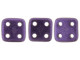 CzechMates Glass, QuadraTile 4-Hole Square Beads 6mm, Metallic Purple Suede