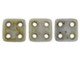 CzechMates Glass, QuadraTile 4-Hole Square Beads 6mm, Opaque Green Luster