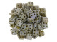 CzechMates Glass, QuadraTile 4-Hole Square Beads 6mm, Opaque Green Luster