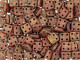 CzechMates Glass 6mm 4-Hole Opaque Red Copper Picasso QuadraTile Bead 2.5-Inch Tube
