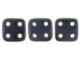 CzechMates Glass, QuadraTile 4-Hole Square Beads 6mm, Metallic Dark Blue Suede