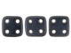 CzechMates Glass, QuadraTile 4-Hole Square Beads 6mm, Metallic Dark Blue Suede