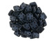 CzechMates Glass, QuadraTile 4-Hole Square Beads 6mm, Metallic Dark Blue Suede