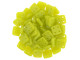 CzechMates Glass 6mm 4-Hole Chartreuse QuadraTile Bead 2.5-Inch Tube