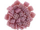 CzechMates Glass 6mm 4-Hole Coral Pink QuadraTile Bead 2.5-Inch Tube