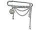 White Plated Kilt Pin, 3" (12 Pieces)