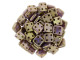 CzechMates Glass 6mm 4-Hole Luster Opaque Gold/Smoky Topaz QuadraTile Bead 2.5-Inch Tube