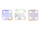 CzechMates Glass 6mm 4-Hole Crystal AB QuadraTile Bead 2.5-Inch Tube