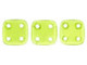 CzechMates Glass 6mm 4-Hole Olivine QuadraTile Bead 2.5-Inch Tube