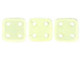 CzechMates Glass 6mm 4-Hole Milky Jonquil QuadraTile Bead 2.5-Inch Tube