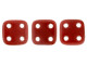 CzechMates Glass 6mm 4-Hole Opaque Red QuadraTile Bead 2.5-Inch Tube