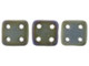 CzechMates Glass, QuadraTile 4-Hole Square Beads 6mm, Matte Brown Iris
