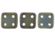 CzechMates Glass, QuadraTile 4-Hole Square Beads 6mm, Matte Brown Iris
