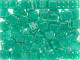 CzechMates Glass 6mm 4-Hole Atlantis Green QuadraTile Bead 2.5-Inch Tube