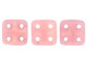 CzechMates Glass 6mm 4-Hole Matte Milky Pink QuadraTile Bead 2.5-Inch Tube