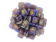 CzechMates Glass 6mm 4-Hole Luster Iris Milky Amethyst QuadraTile Bead 2.5-Inch Tube