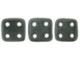 CzechMates Glass, QuadraTile 4-Hole Square Beads 6mm, Metallic Dark Forest Suede