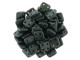 CzechMates Glass, QuadraTile 4-Hole Square Beads 6mm, Metallic Dark Forest Suede
