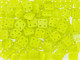 CzechMates Glass 6mm 4-Hole Matte Chartreuse QuadraTile Bead 2.5-Inch Tube