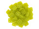 CzechMates Glass 6mm 4-Hole Matte Chartreuse QuadraTile Bead 2.5-Inch Tube