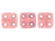 CzechMates Glass 6mm 4-Hole Milky Pink QuadraTile Bead 2.5-Inch Tube